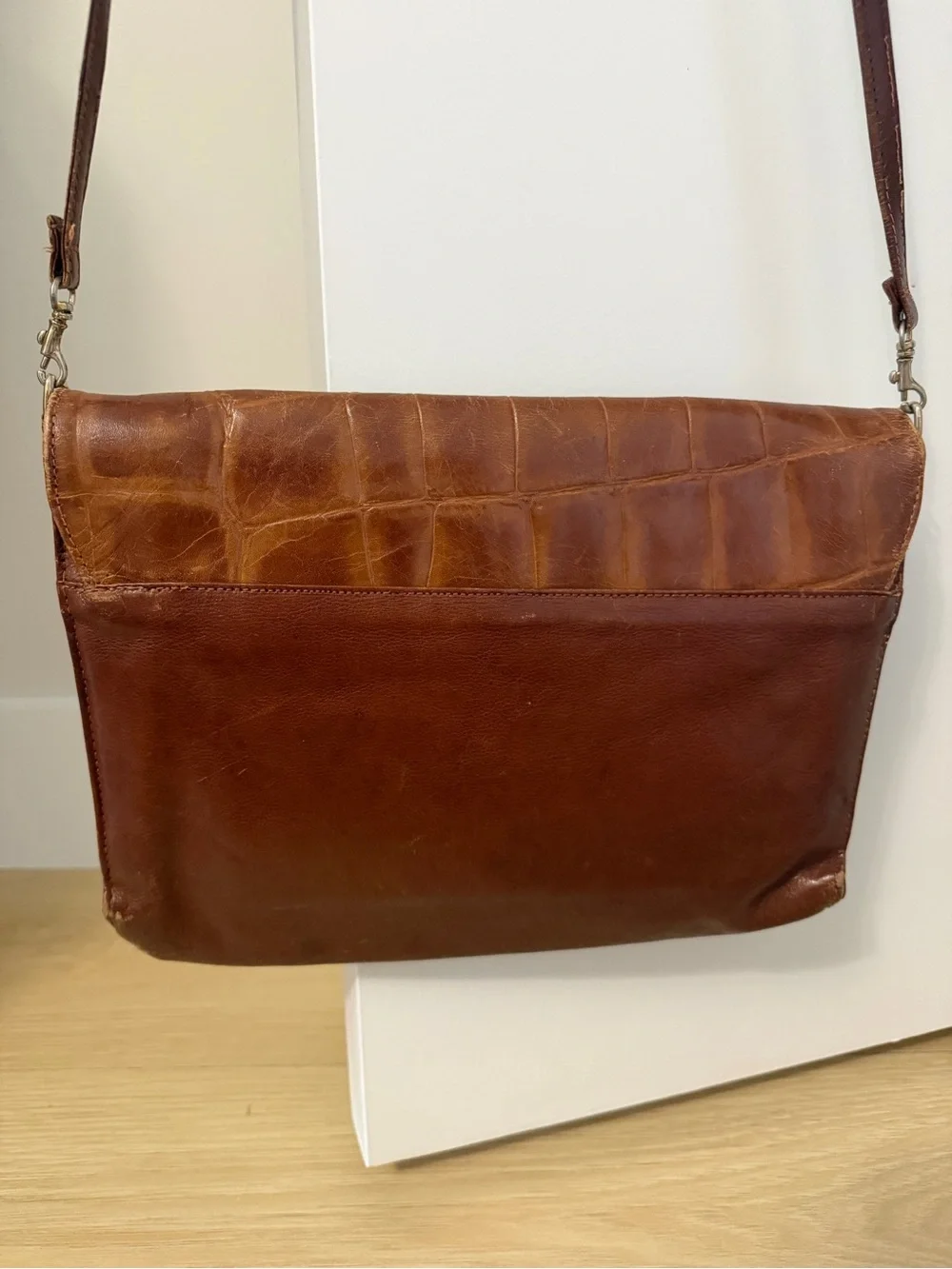 Vintage Florentia Brown leather bag made in Italy